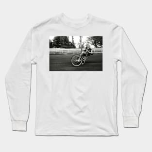 Speedway rider goes into the first corner Long Sleeve T-Shirt